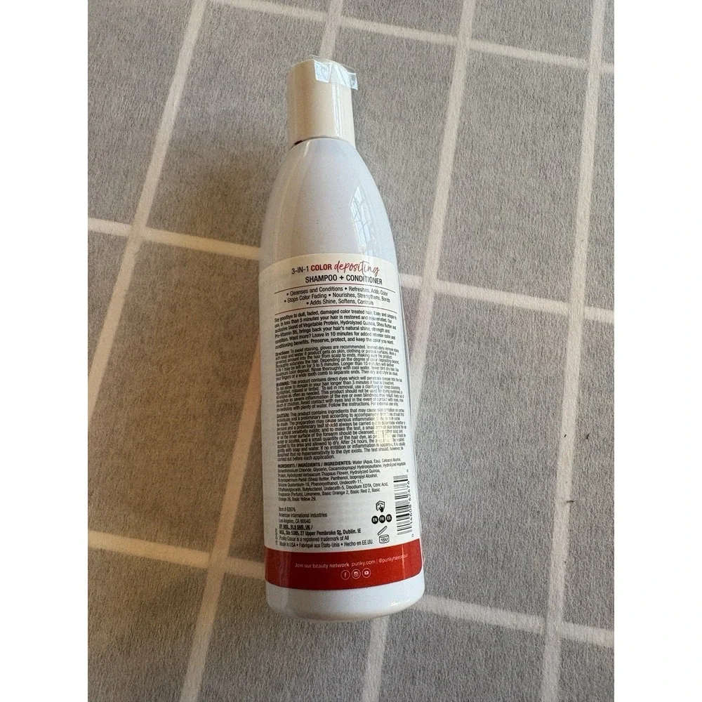 Punky Colour 3-in-1 Color Depositing Hair Cleanser & Conditioner, 8.5 fl oz. NEW